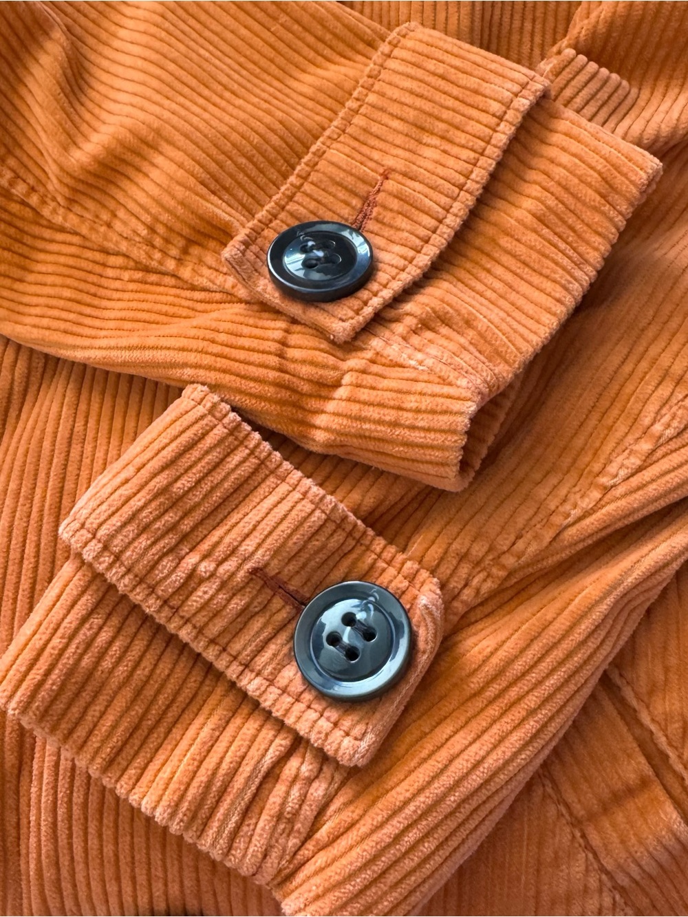 Relativity Vintage Y2K Pumpkin Orange Corduroy Swing Jacket XL - Picture 7 of 11